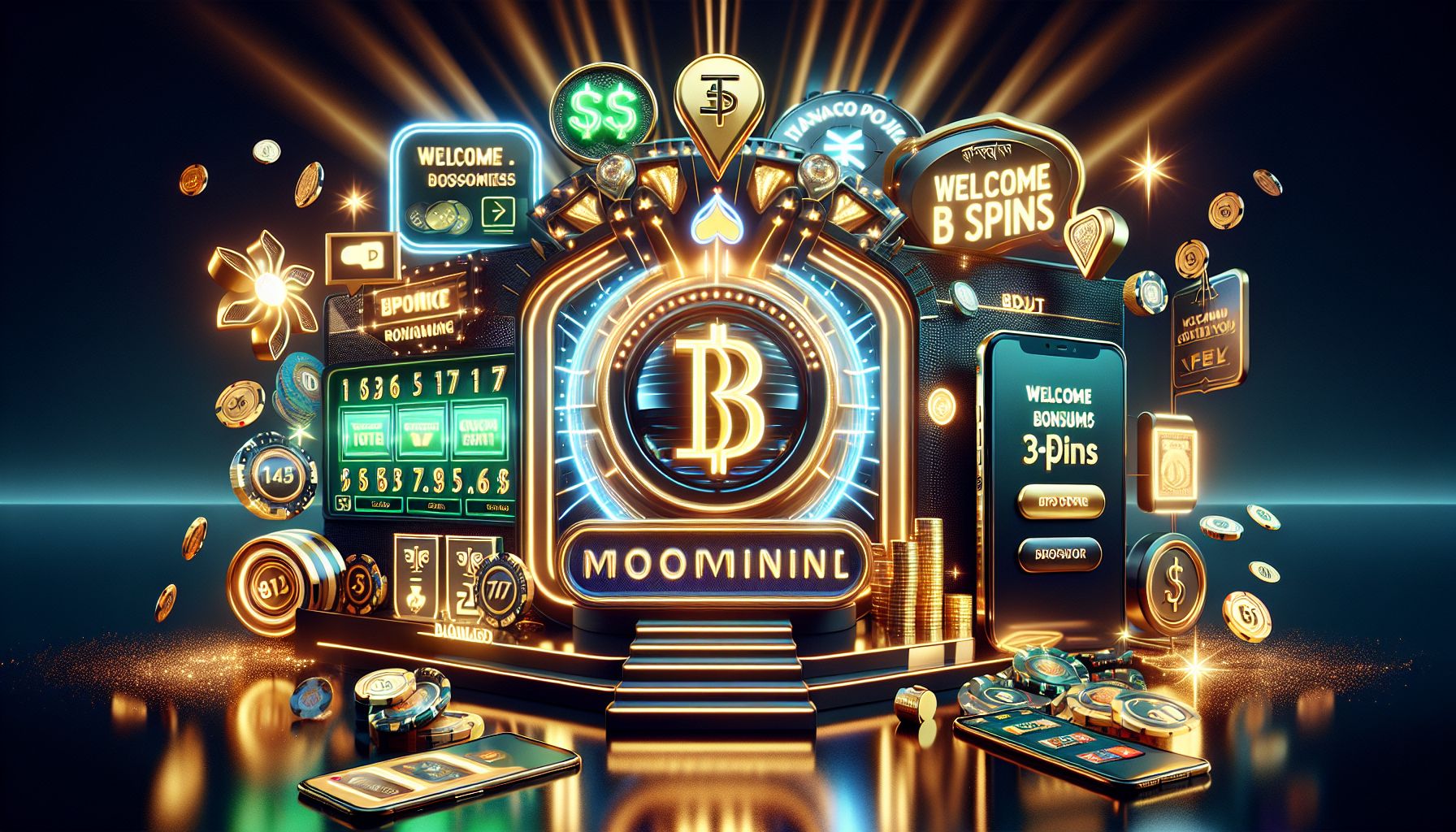 Modern promotional showcase for BDTJL bonuses in Bangladesh with welcome rewards, cashback, free spins and premium visuals tailored for local players