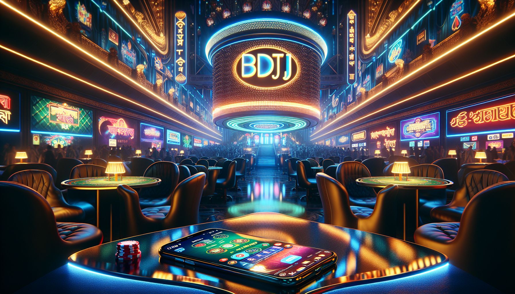 Bangladeshi casino player using a mobile phone to access live games and slots on BDTJL